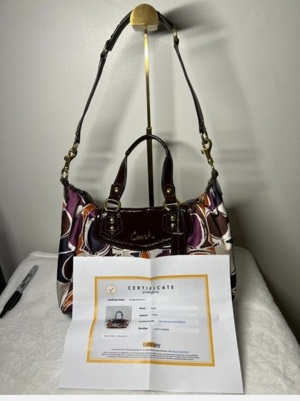 Coach Women's Multicolor Signature Satchel Bag 2012 No Callouts